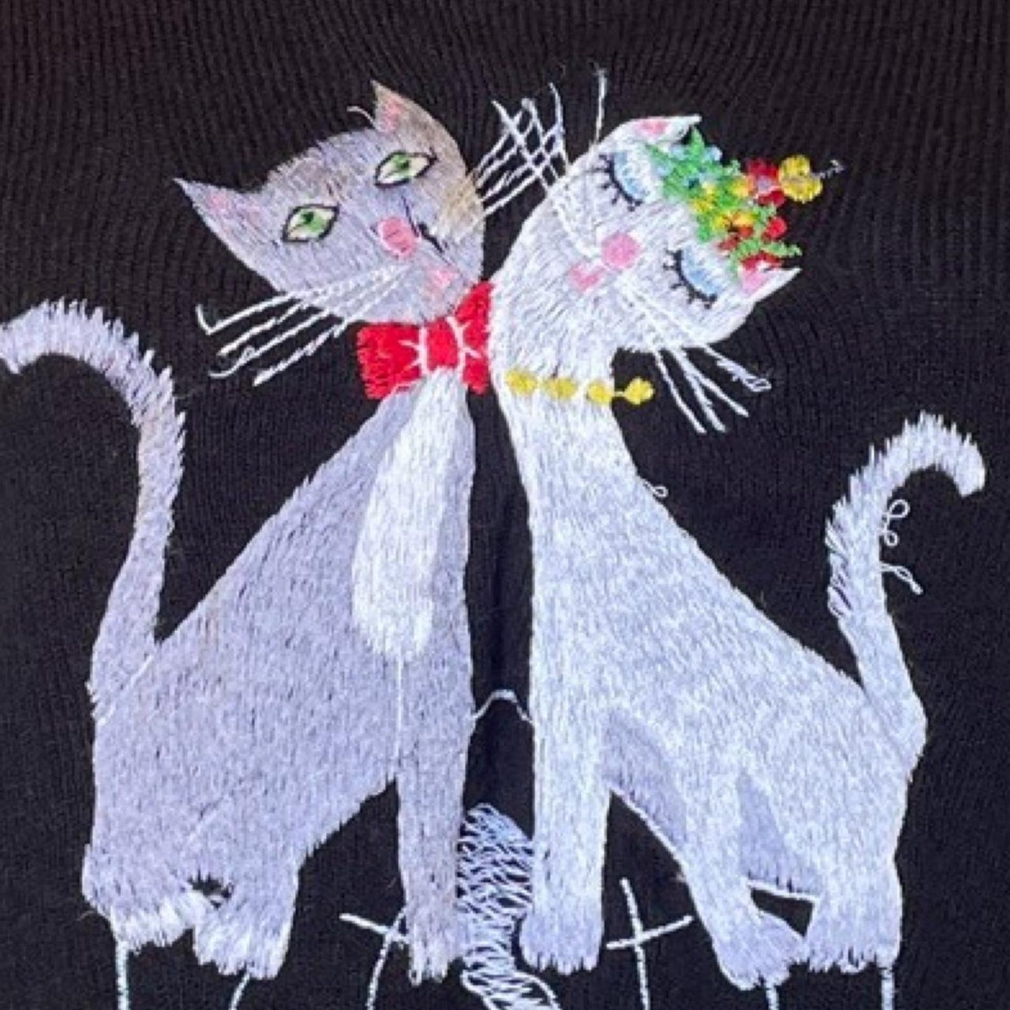 Vintage Rare 70s Cat Sweater