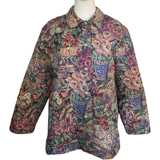 Vintage Tapestry Button Up Jacket