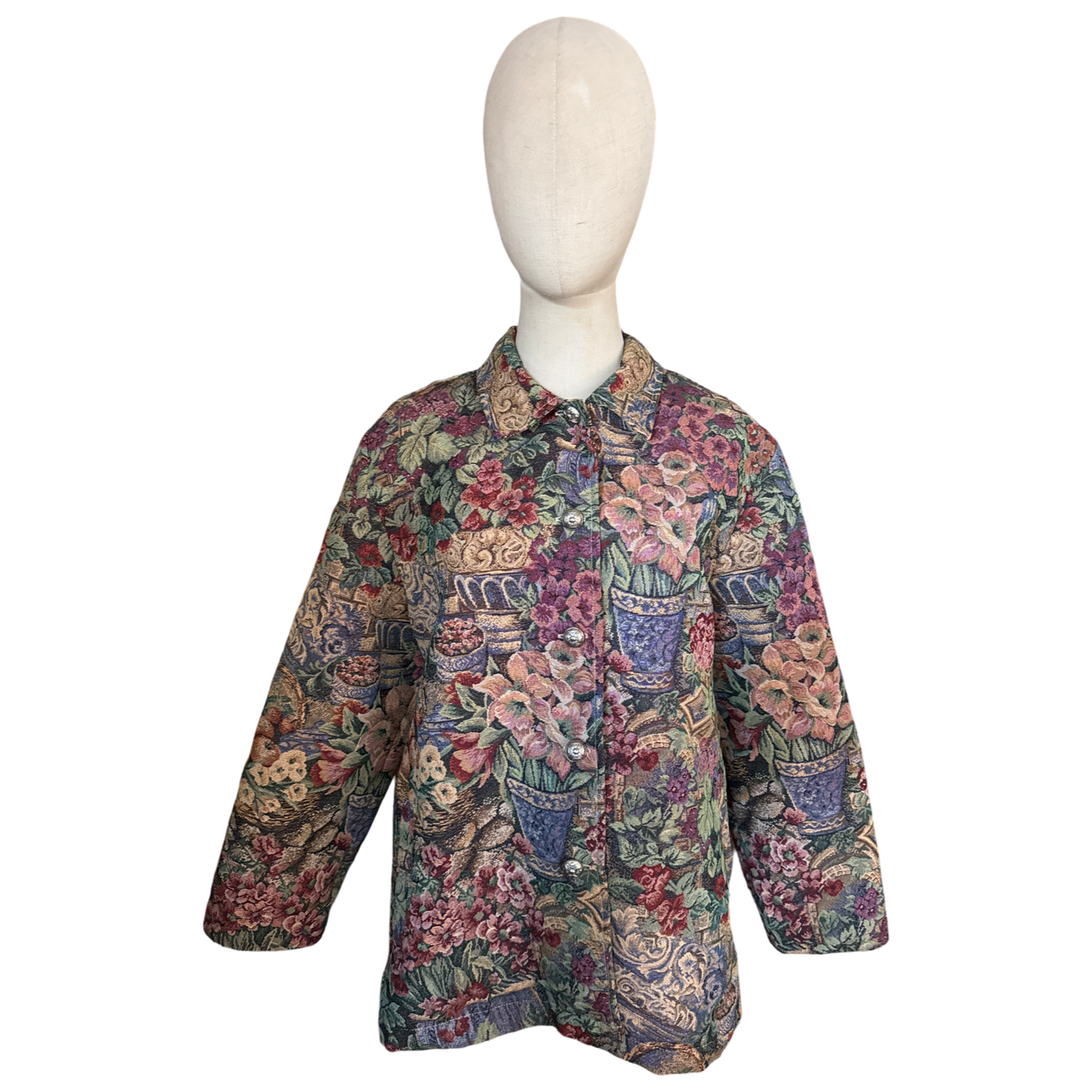 Vintage Tapestry Button Up Jacket