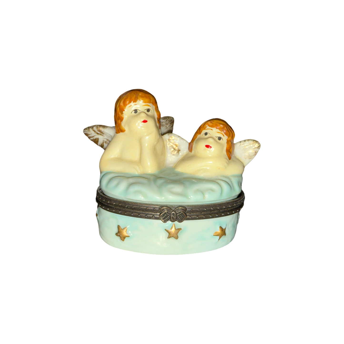 Vintage Celestial Cherub Trinket Box