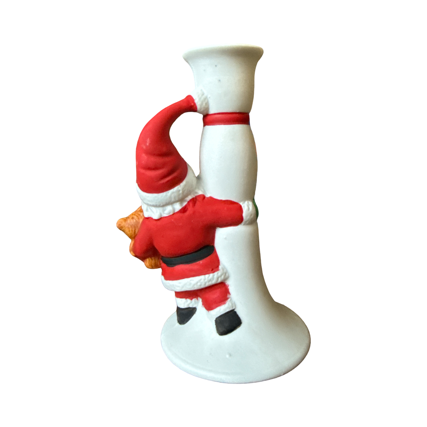 Vintage Christmas Santa Candle Holder