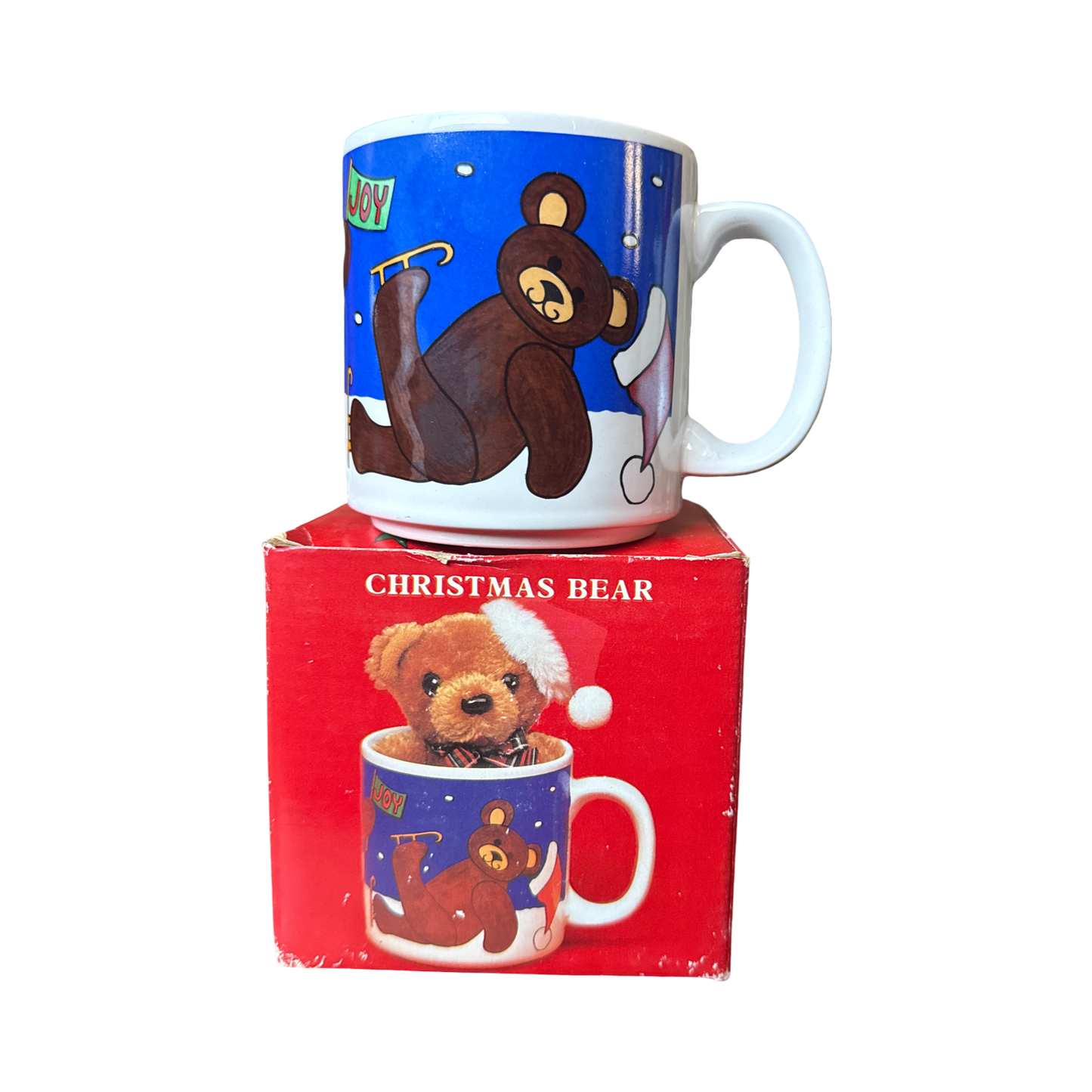 Vintage Christmas Bear Mug