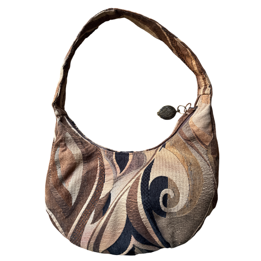 Abstract Swirl Printed Shoulder Bag