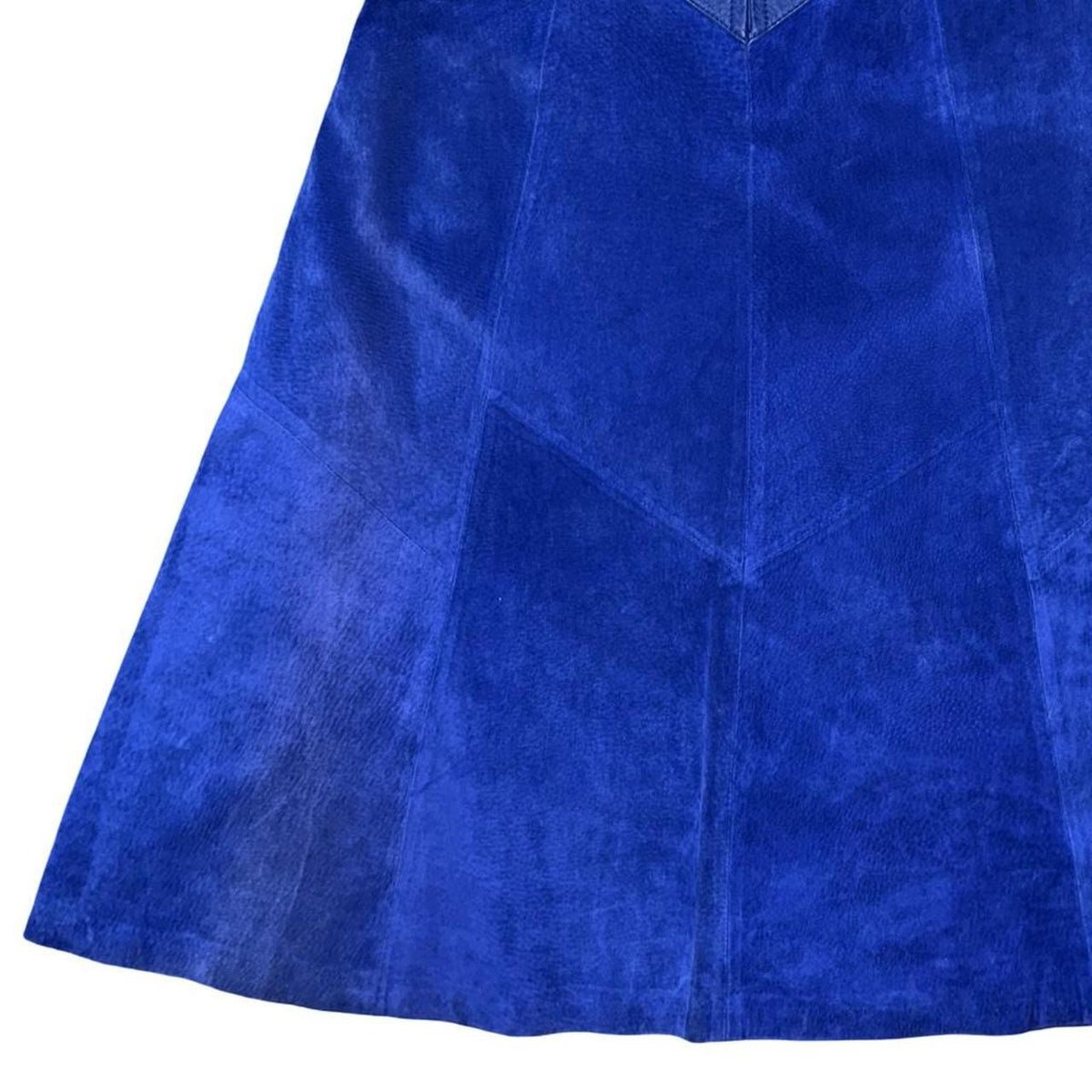 Vintage Leather Suede Maxi Skirt