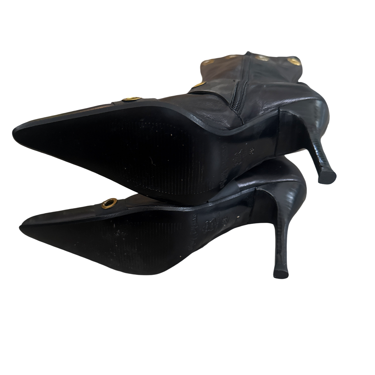 Vintage Paloma Barcelo Leather Grommet Boots