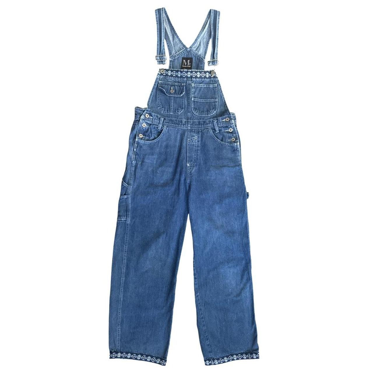 Vintage Embellished Denim Overalls