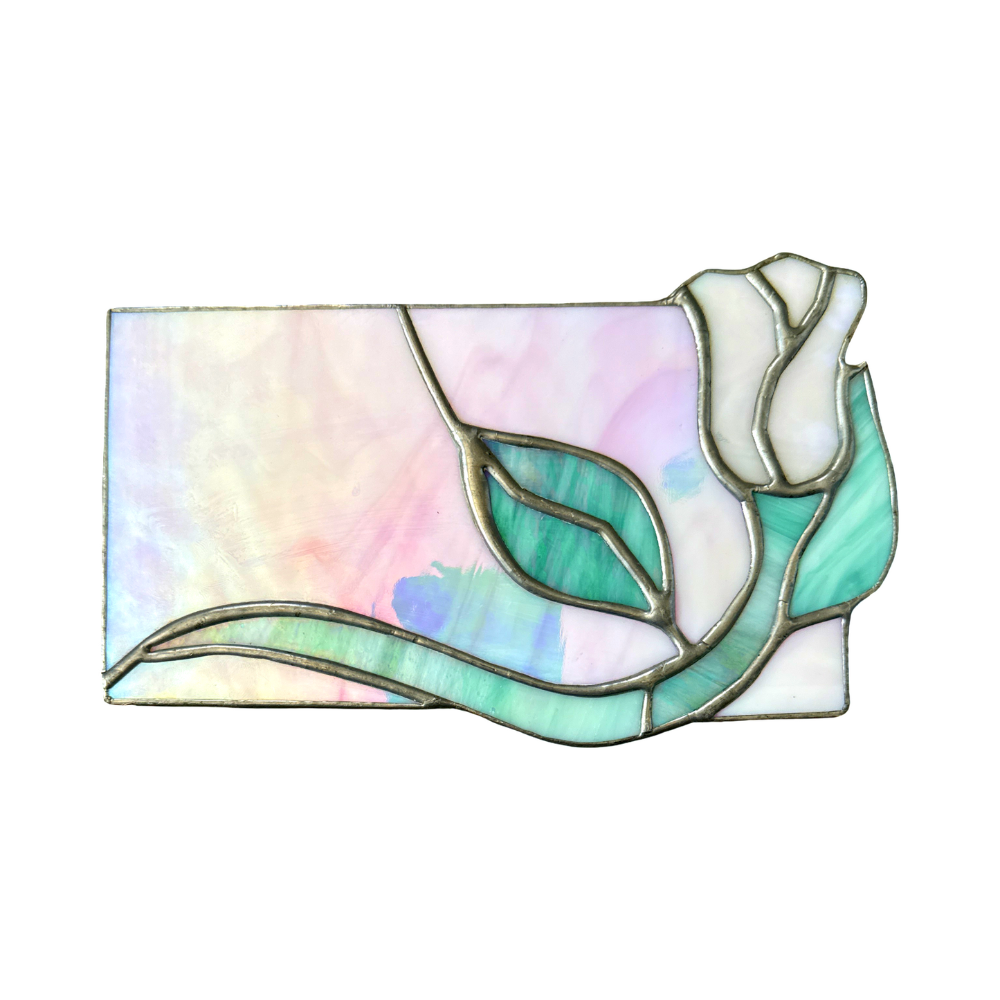 Vintage Stained Glass Trinket Box