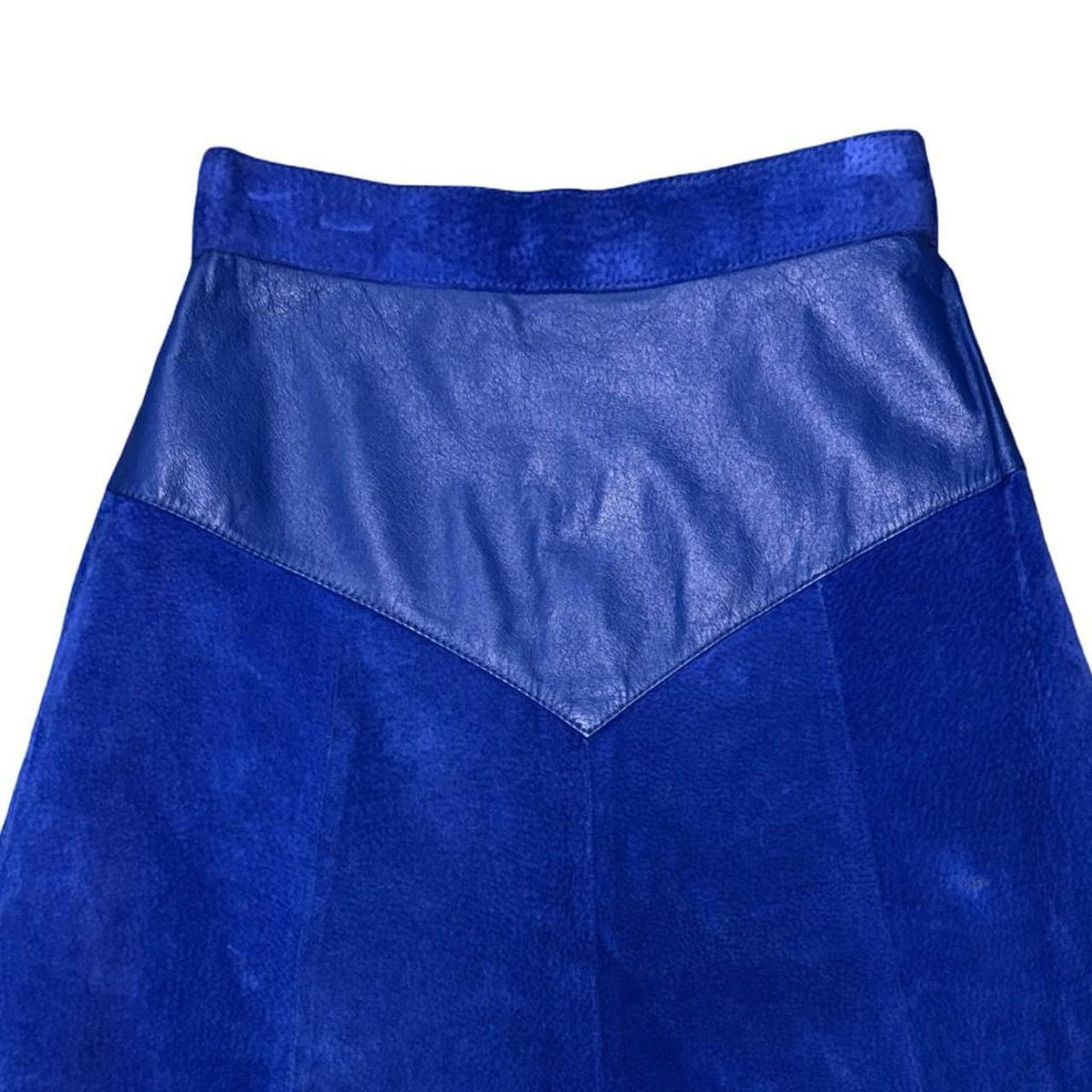 Vintage Leather Suede Maxi Skirt