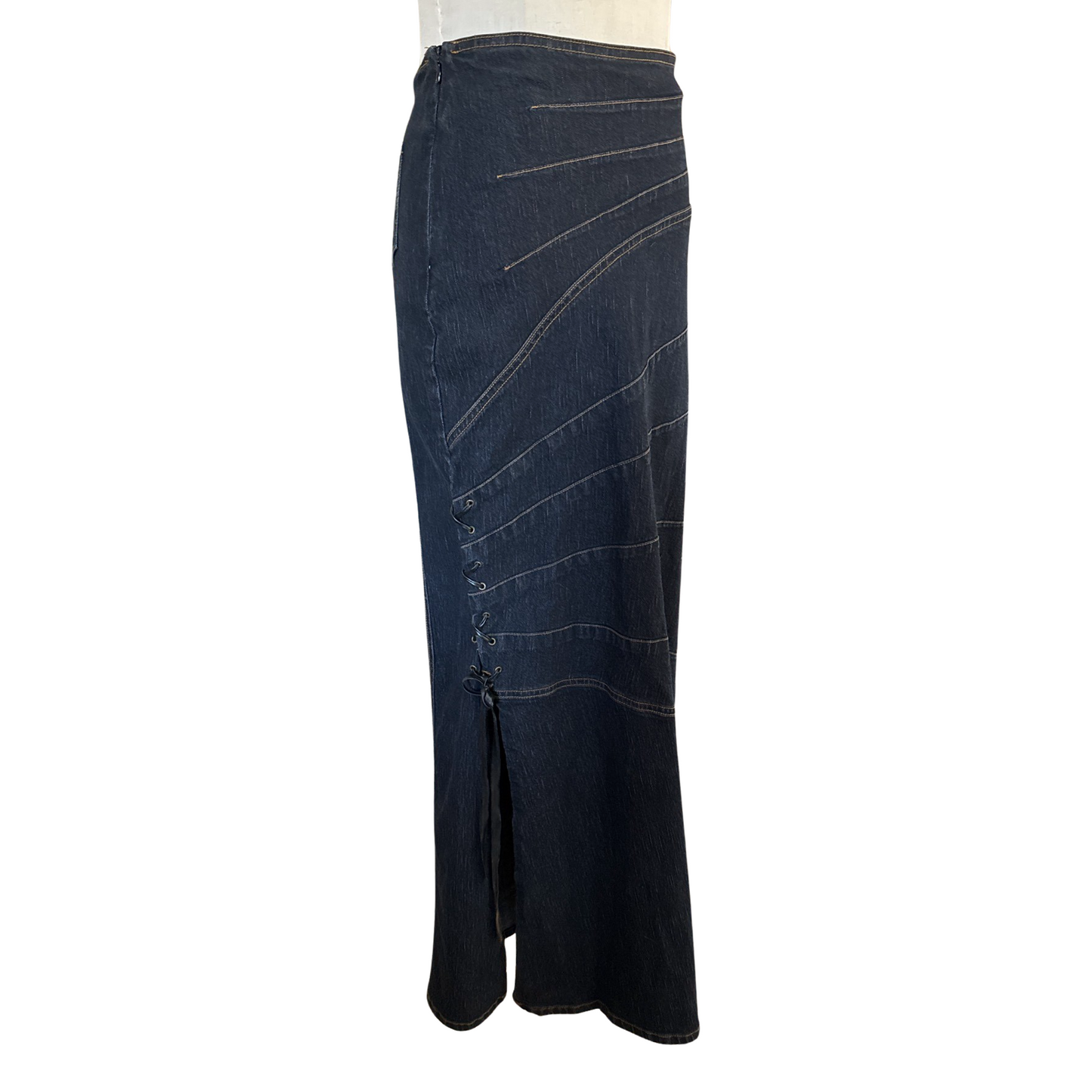 Y2K Denim Maxi Skirt