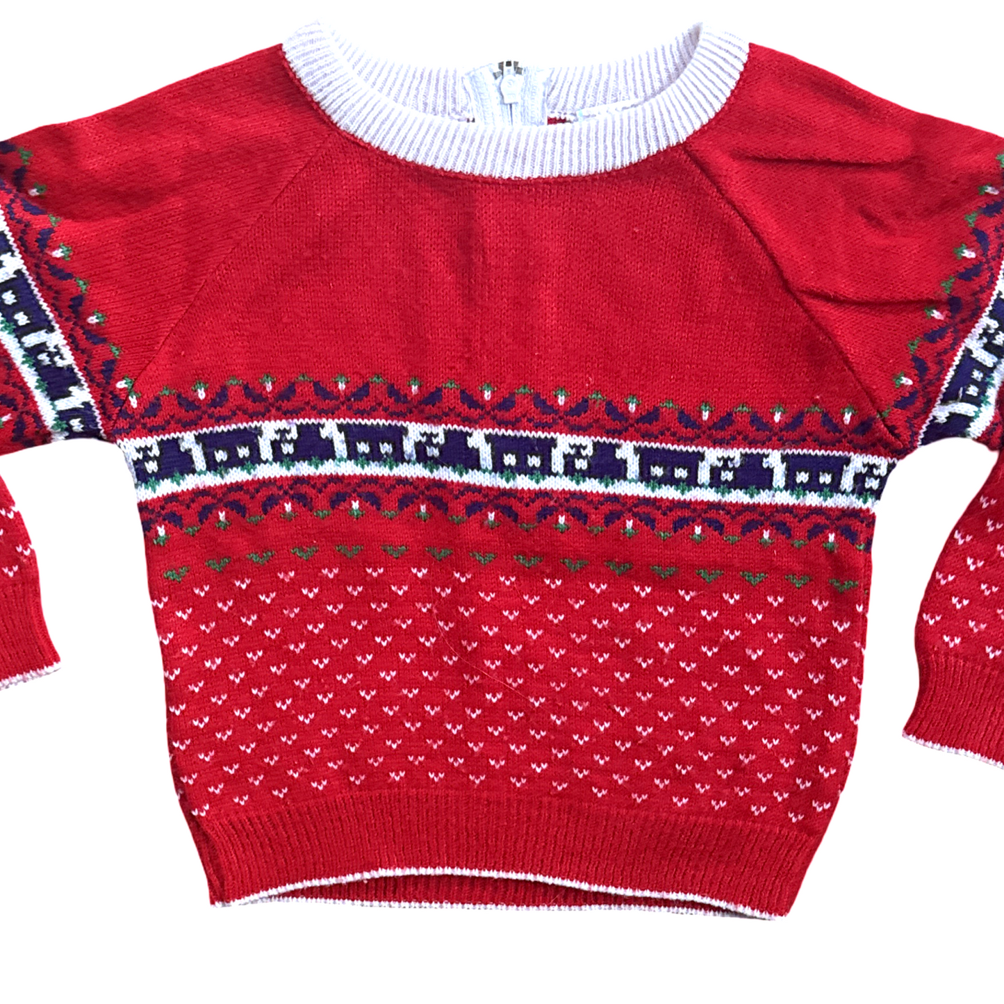 Vintage Boys Train Sweater Vest Set