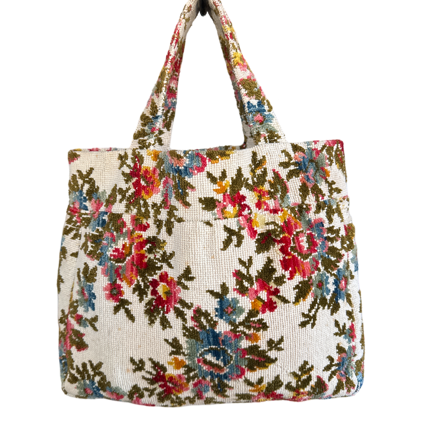 Vintage 60s Floral Carpet Shoulder Bag