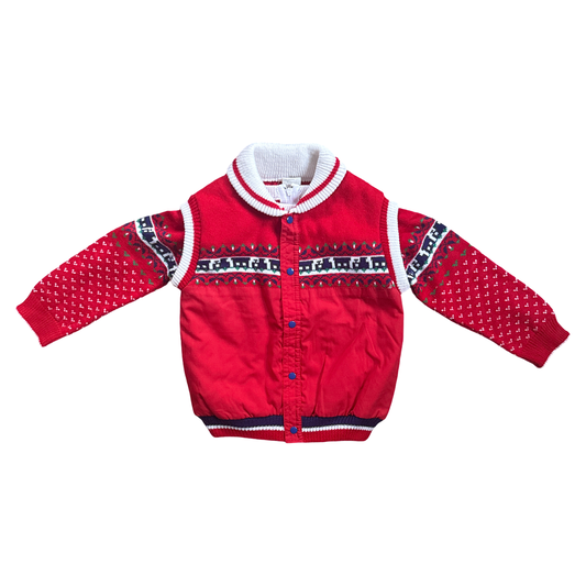 Vintage Boys Train Sweater Vest Set