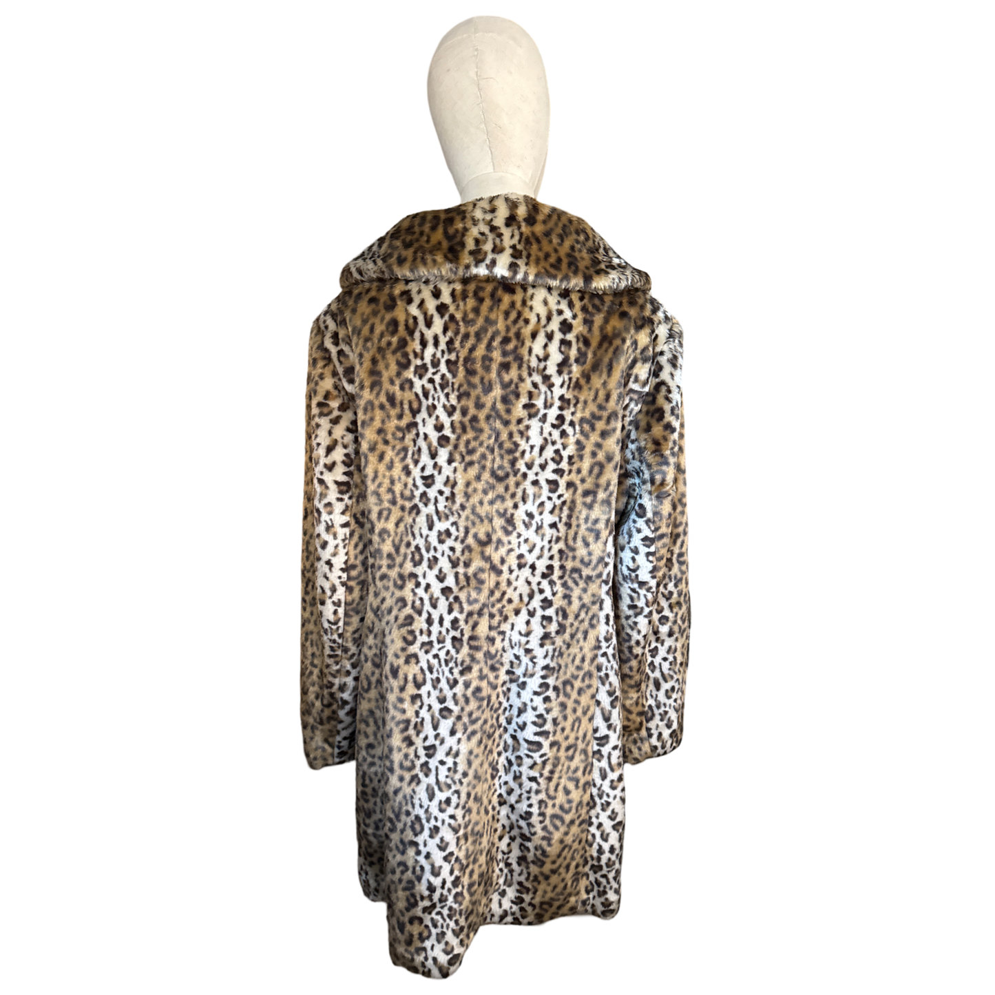 Vintage Leopard Faux Fur Coat