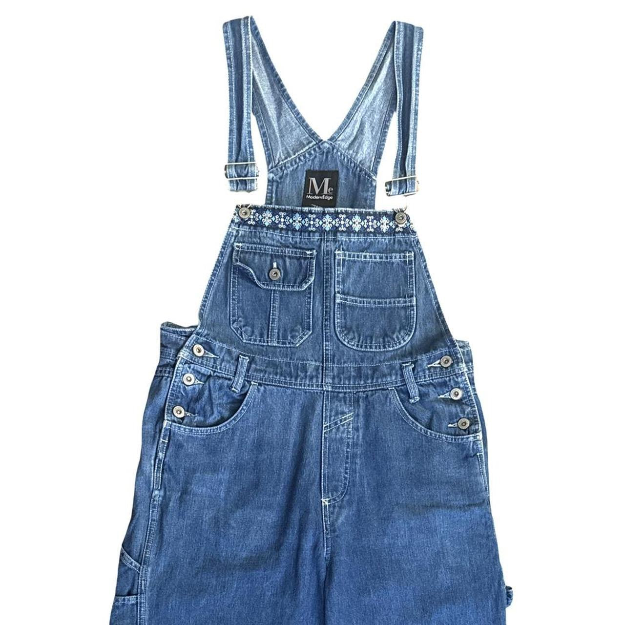 Vintage Embellished Denim Overalls