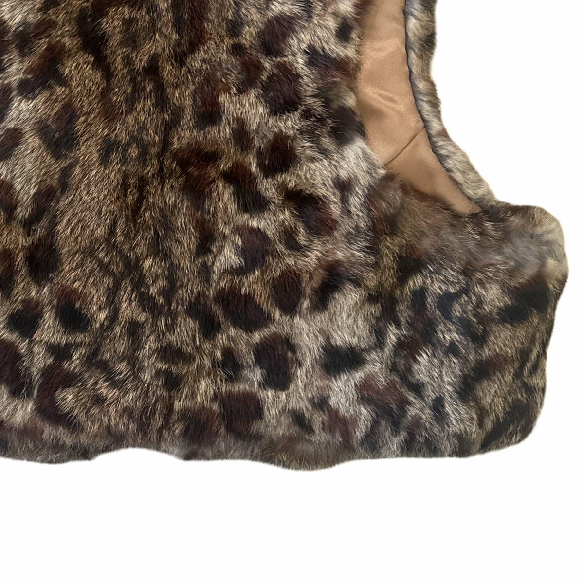 Leopard Print Rabbit Fur Cropped Vest