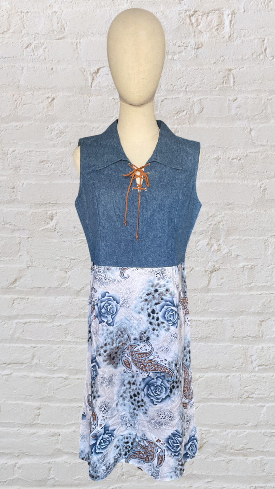 Denim Printed Dress