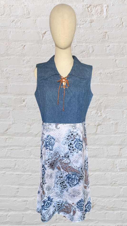 Denim Printed Dress