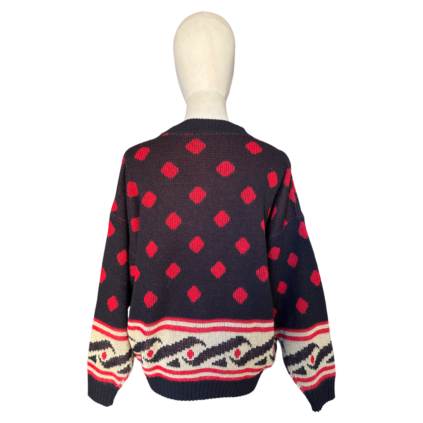 Vintage Printed Crew Neck Sweater