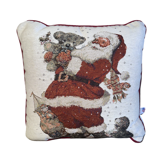 Vintage Christmas Santa Throw Pillow