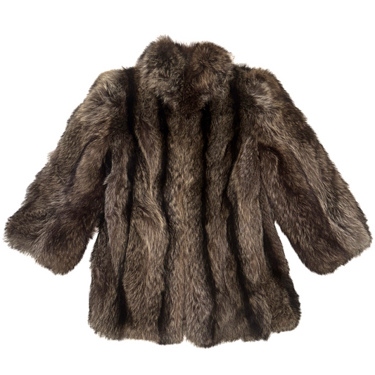 Vintage Brown Genuine Fur Coat