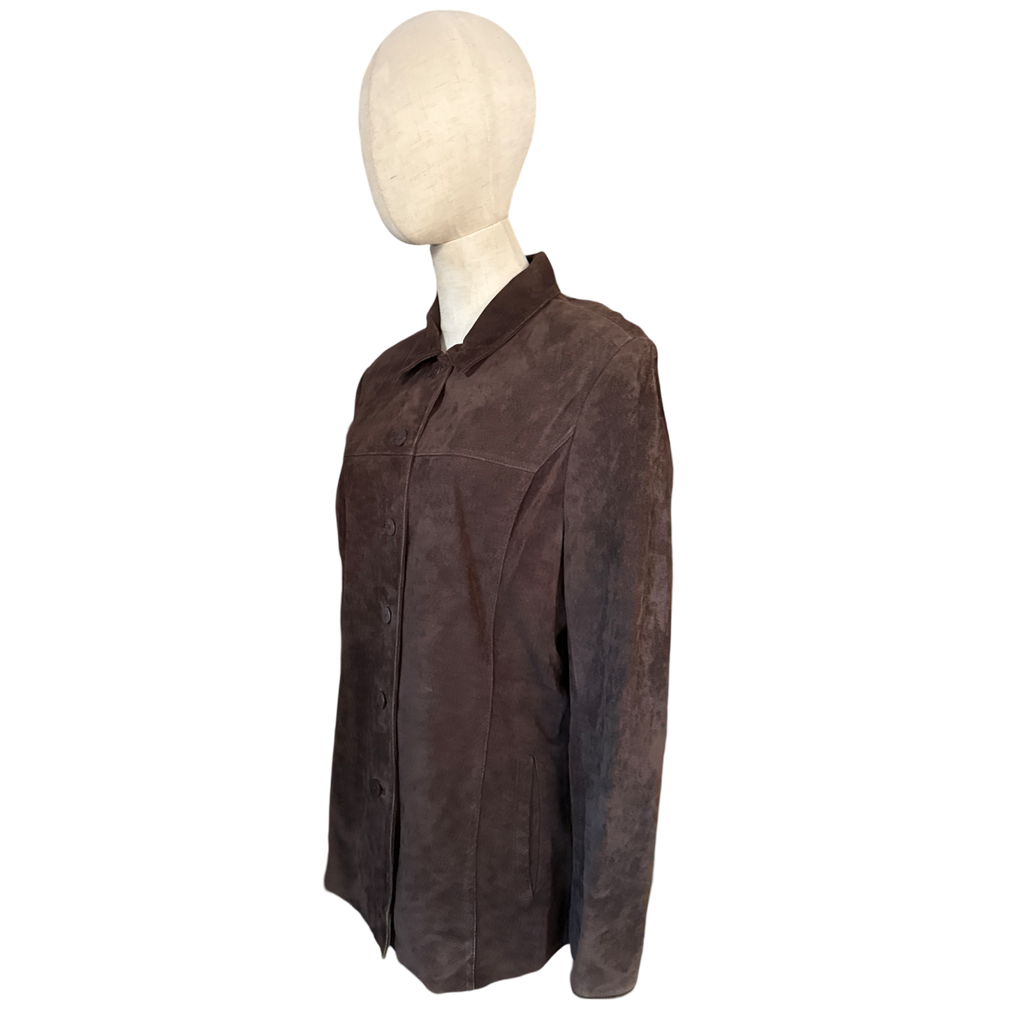 Vintage Suede Button Up Jacket