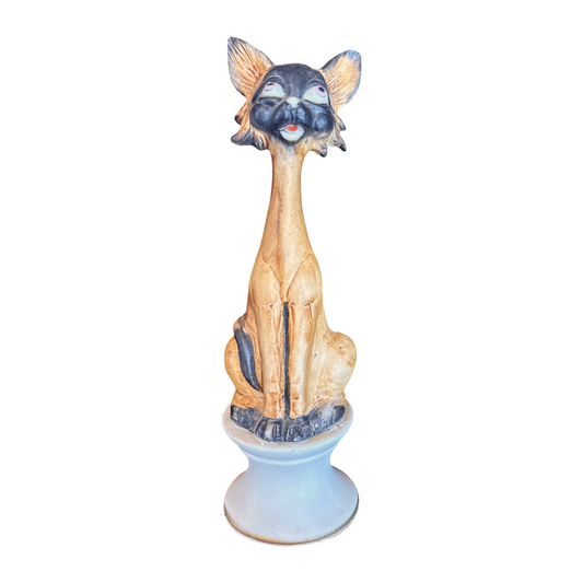 Vintage MCM Cartoon Cat Trinket Figurine