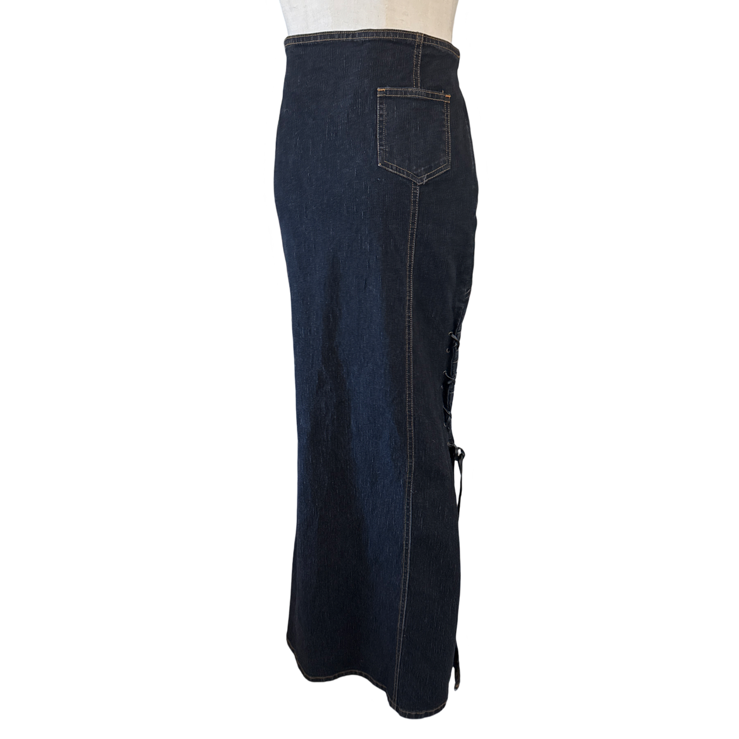 Y2K Denim Maxi Skirt