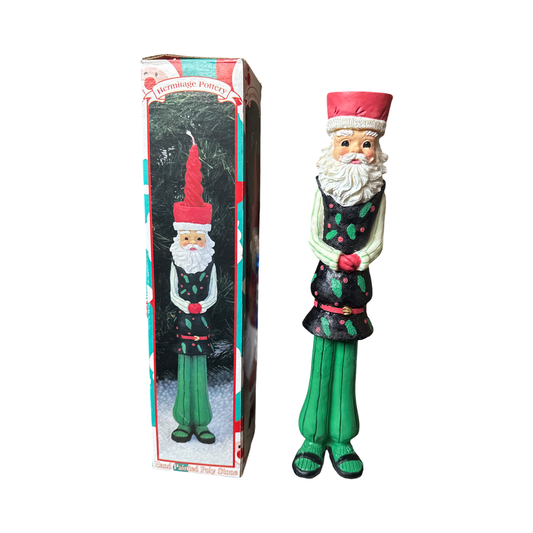 Vintage Christmas Santa Candle Holder