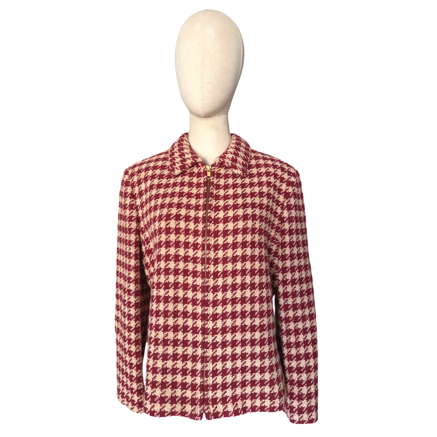 Vintage Gingham Houndstooth Jacket