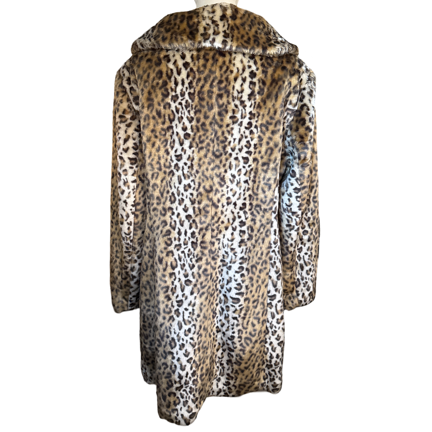 Vintage Leopard Faux Fur Coat