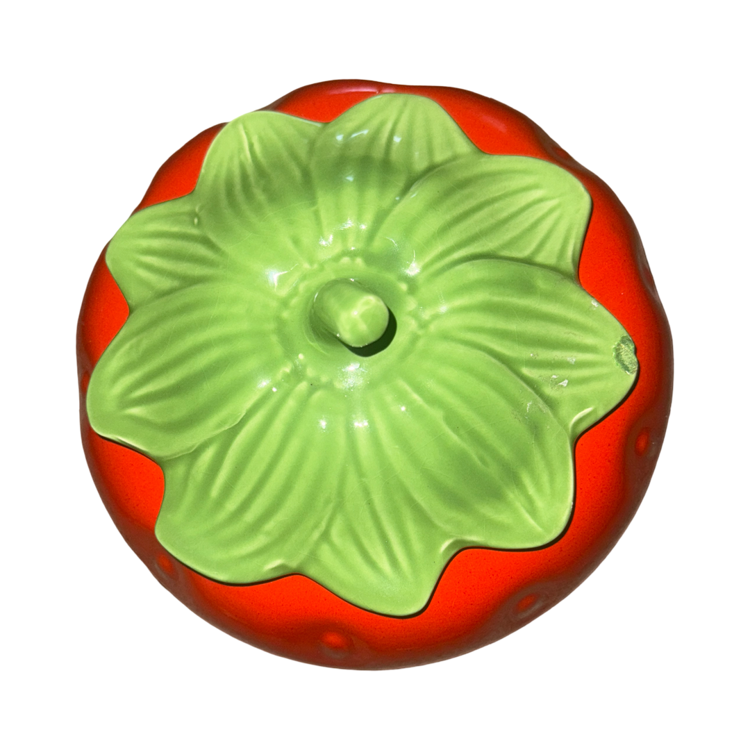 Vintage Ceramic Strawberry Canister