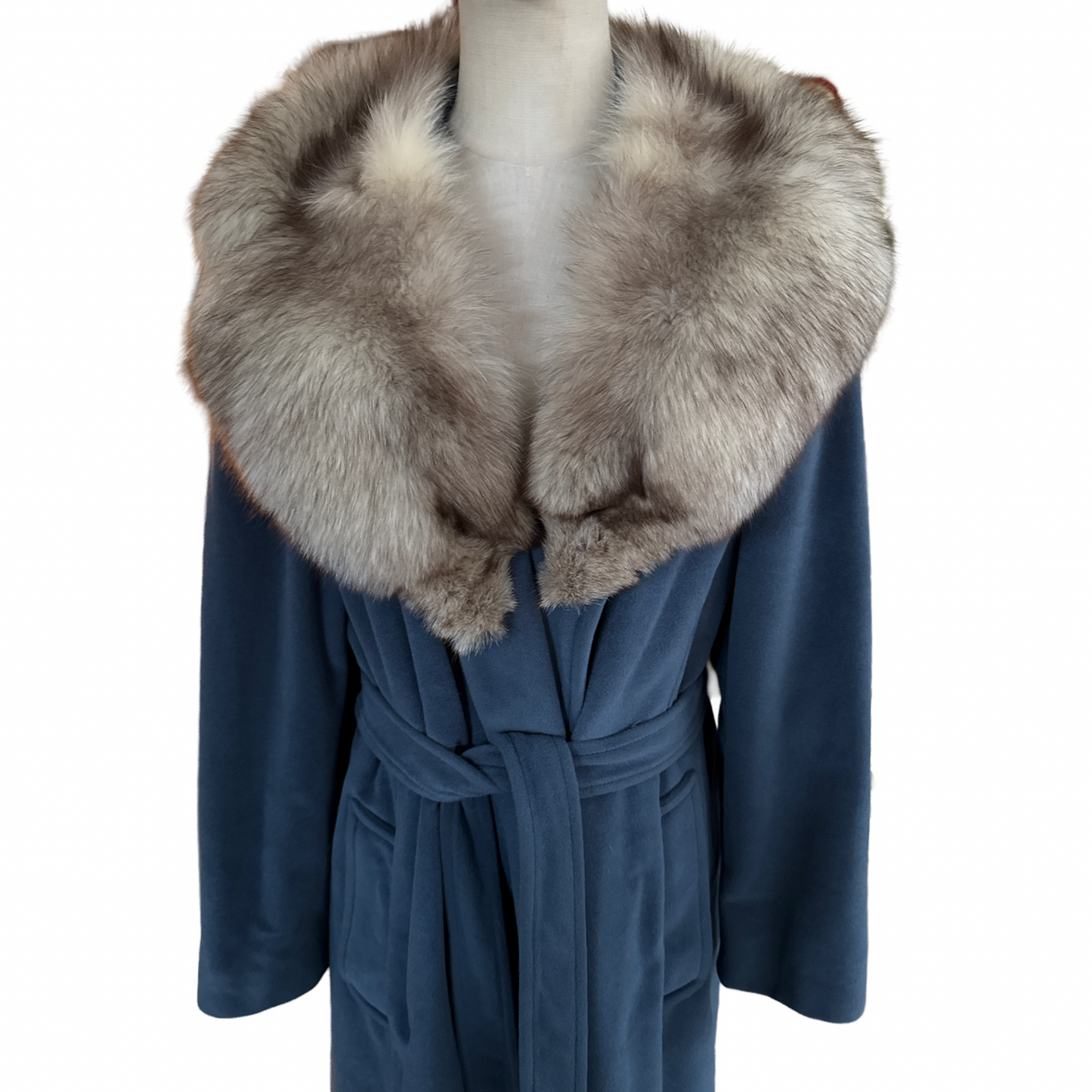 Vintage 60s Cashmere Fur Maxi Coat