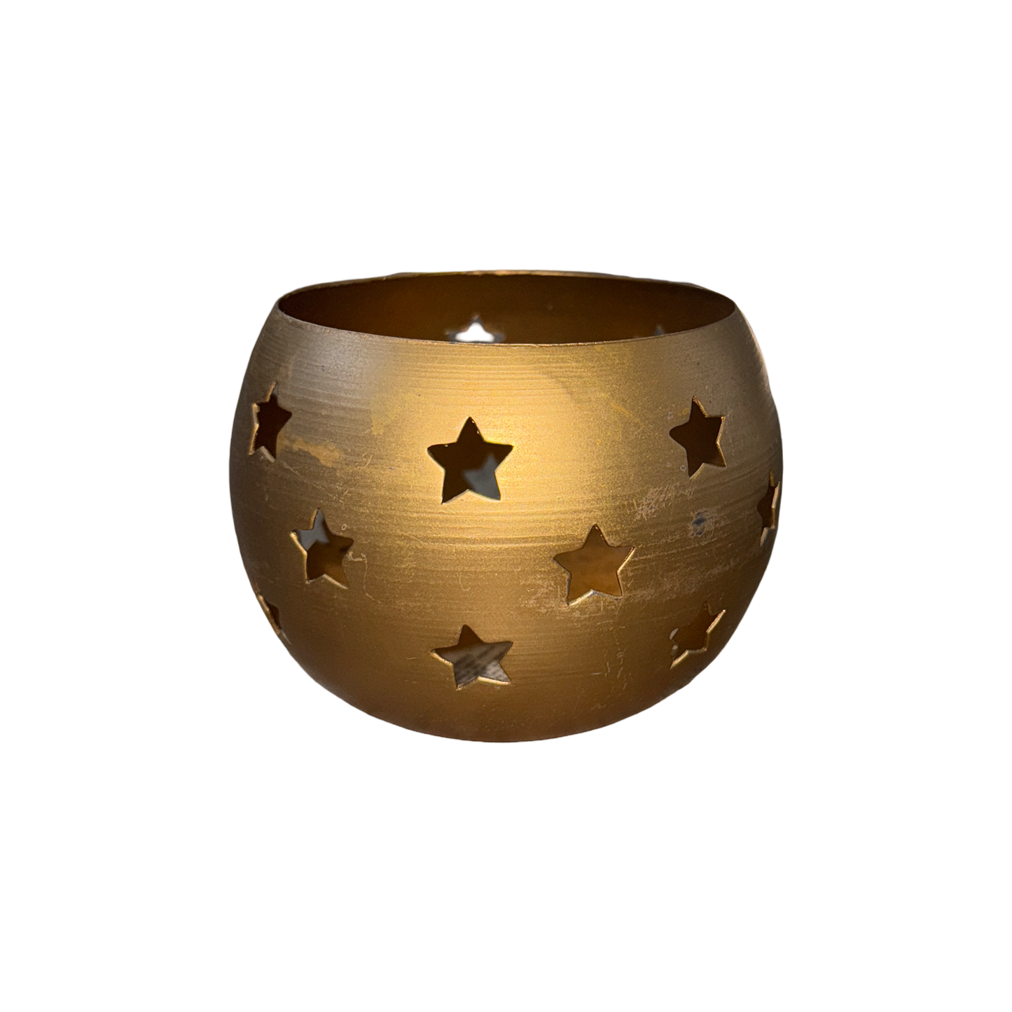 Vintage Brass Celestial Star Candle Holder