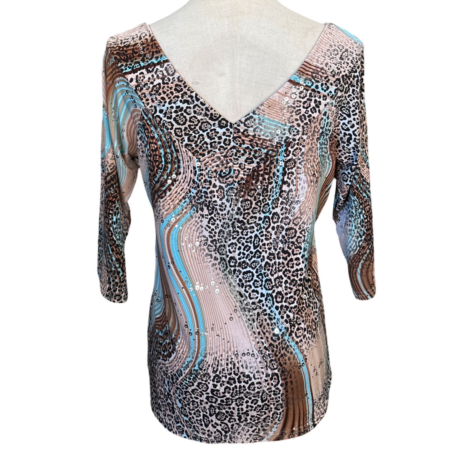 Vintage Cheetah Sequin Top