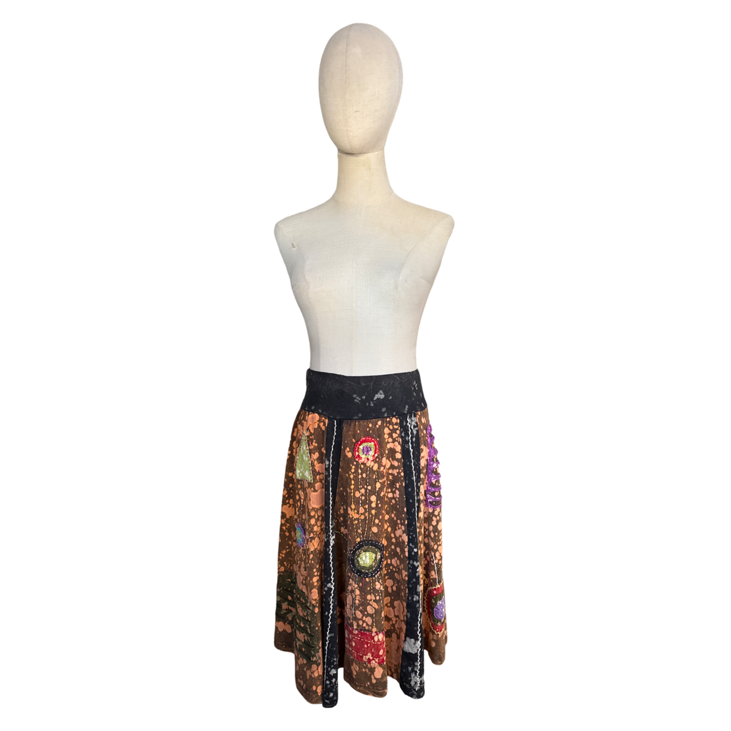 Boho Embroidered Skirt