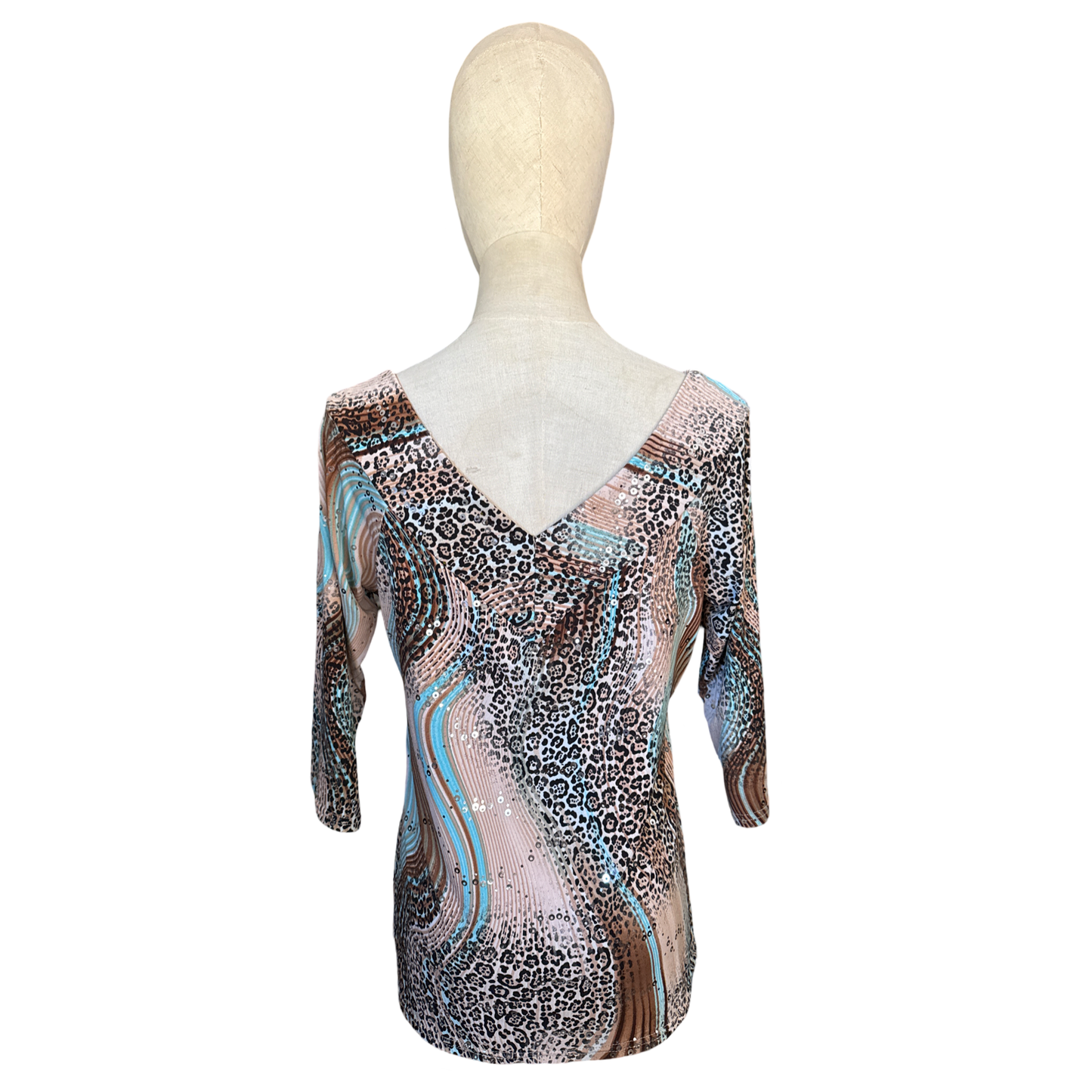 Vintage Cheetah Sequin Top