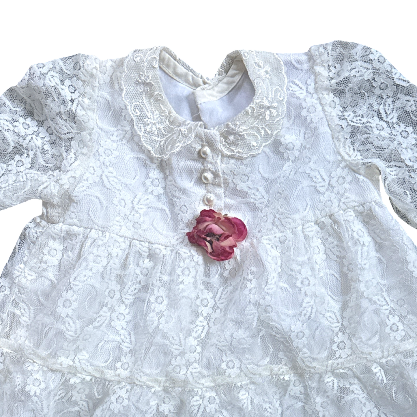 Vintage Little Girls Lace Dress