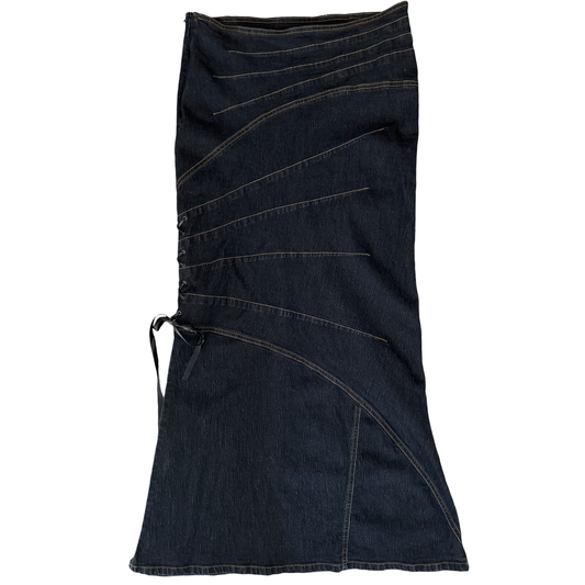 Y2K Denim Maxi Skirt