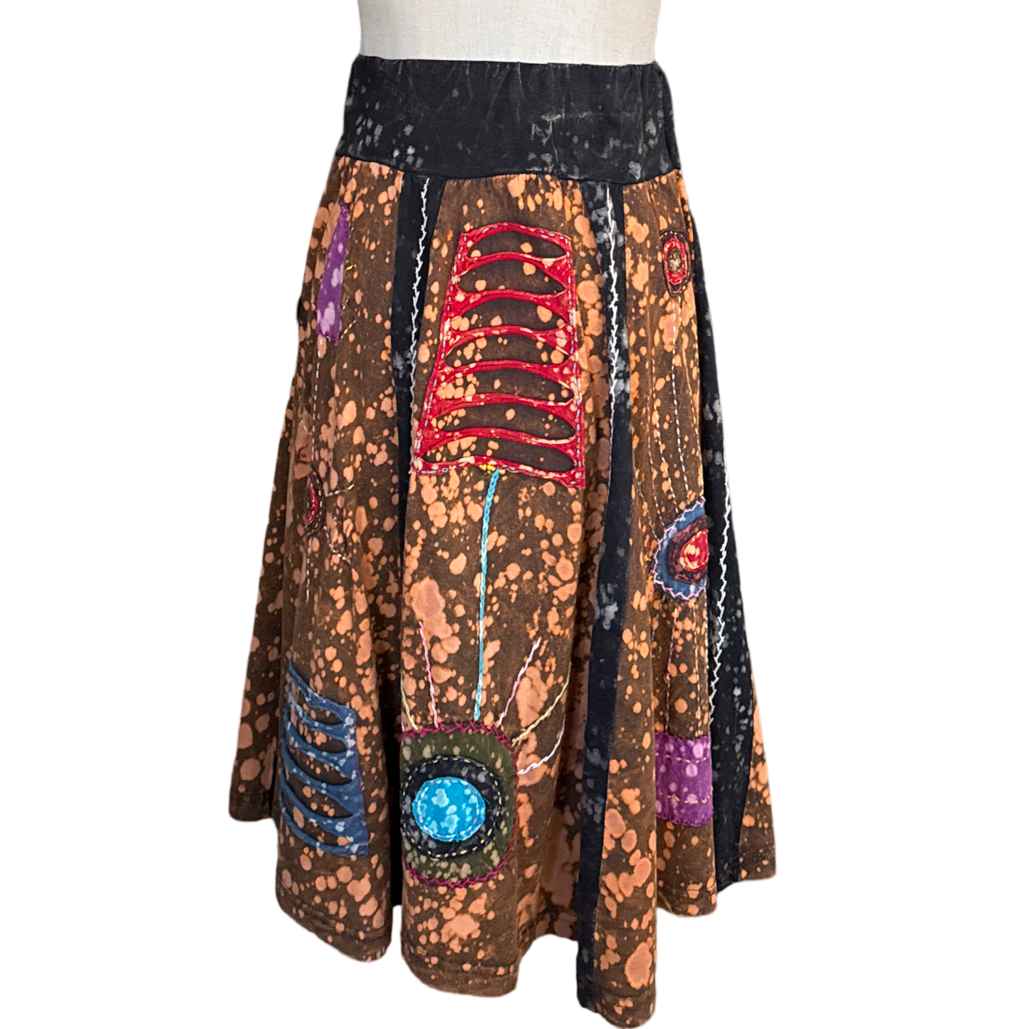 Boho Embroidered Skirt