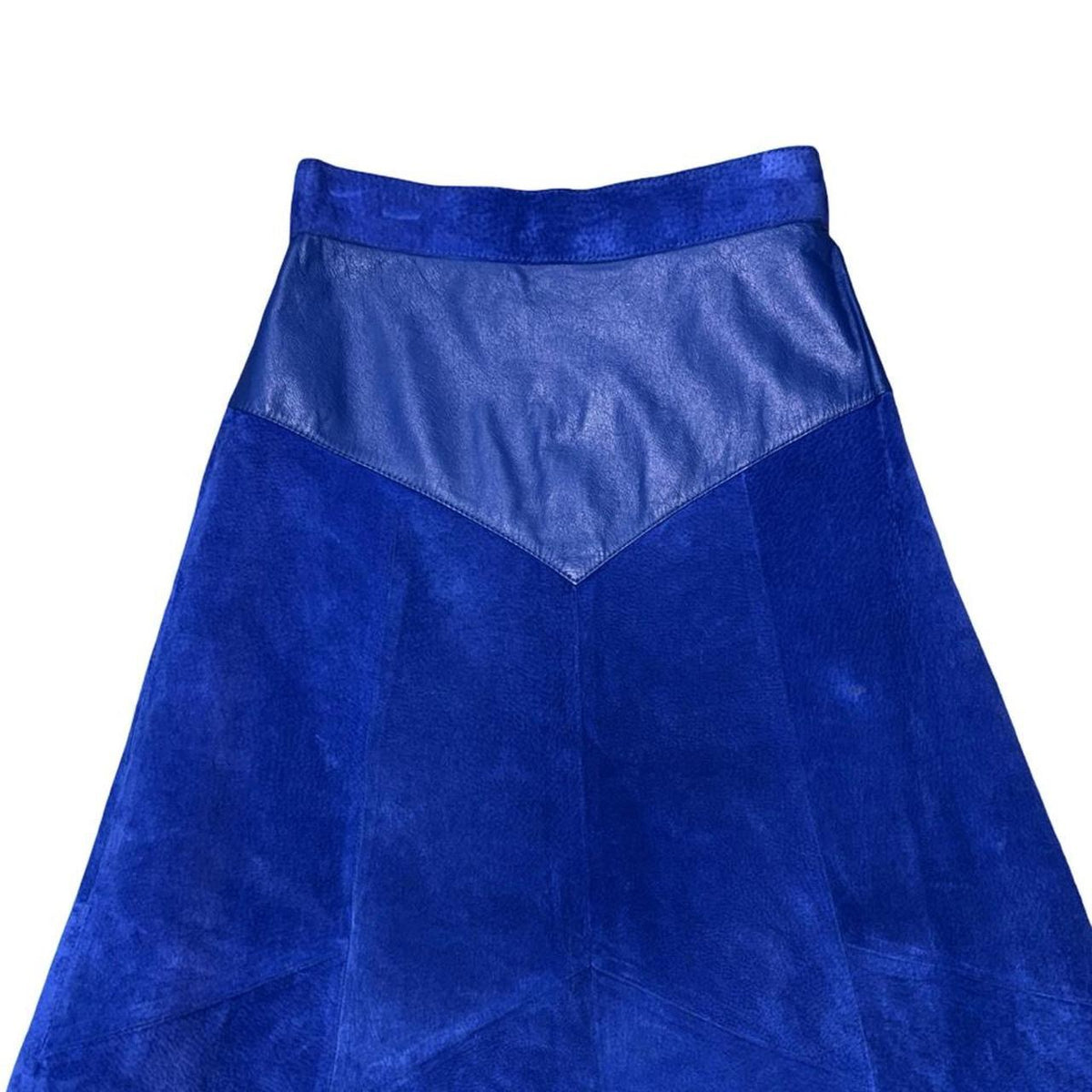 Vintage Leather Suede Maxi Skirt