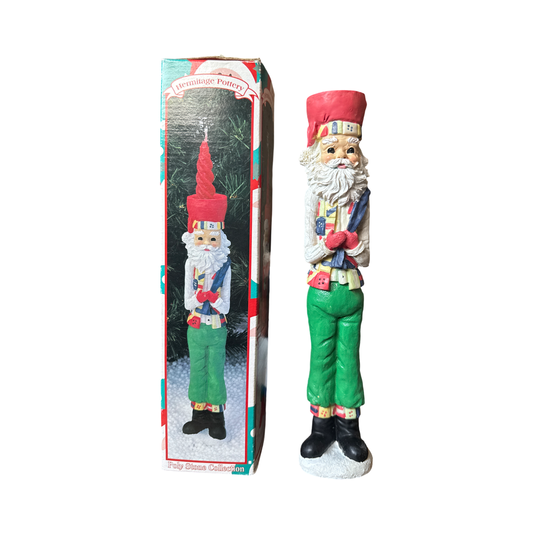 Vintage Christmas Santa Candle Holder