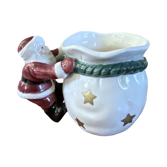 Vintage Christmas Santa Mug/ Planter