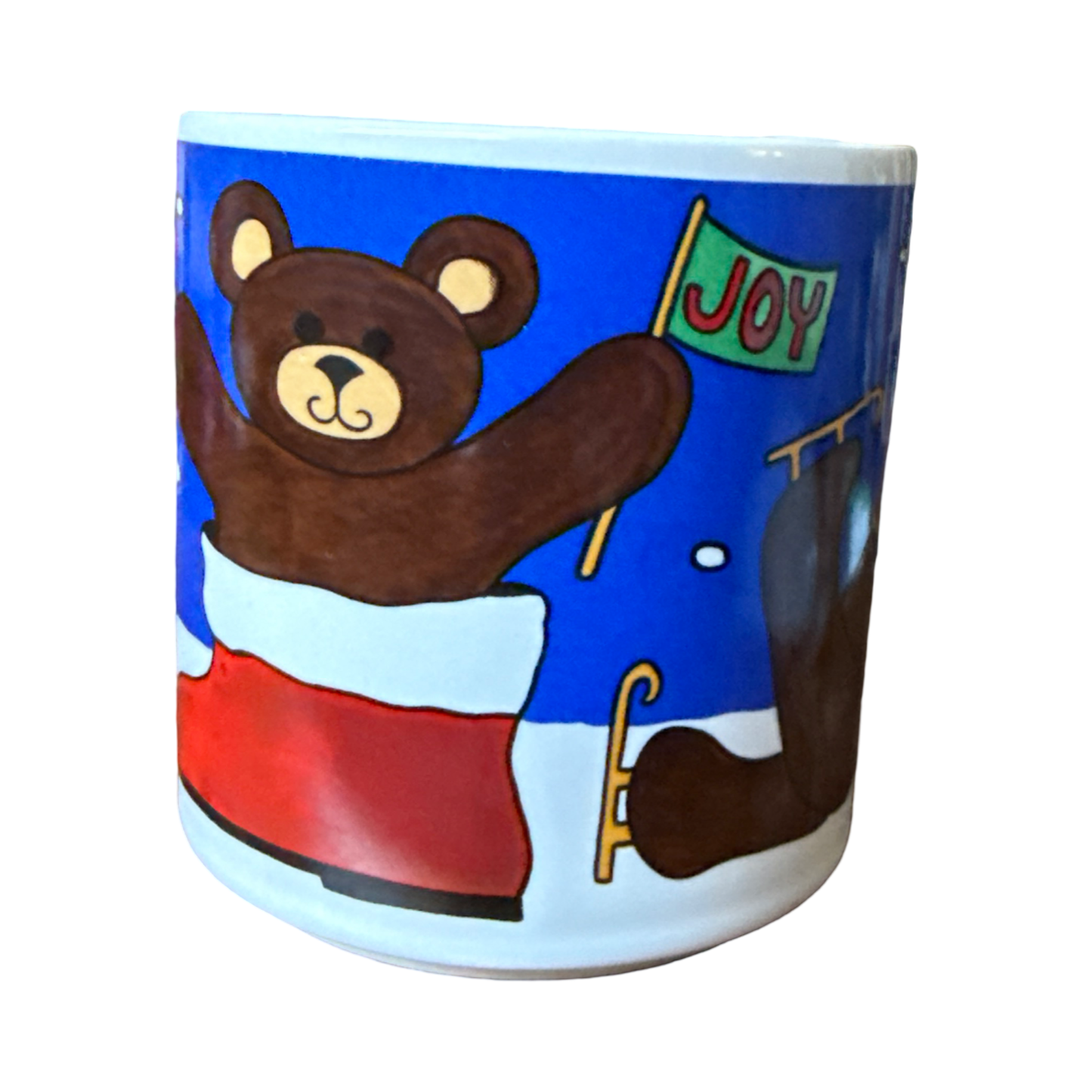 Vintage Christmas Bear Mug
