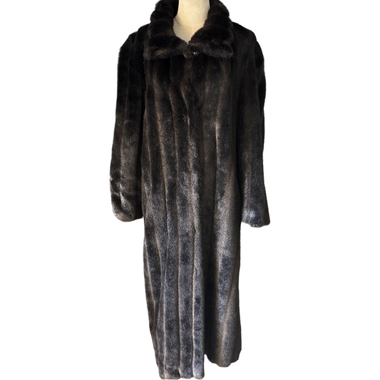 Vintage Faux Fur Maxi Coat