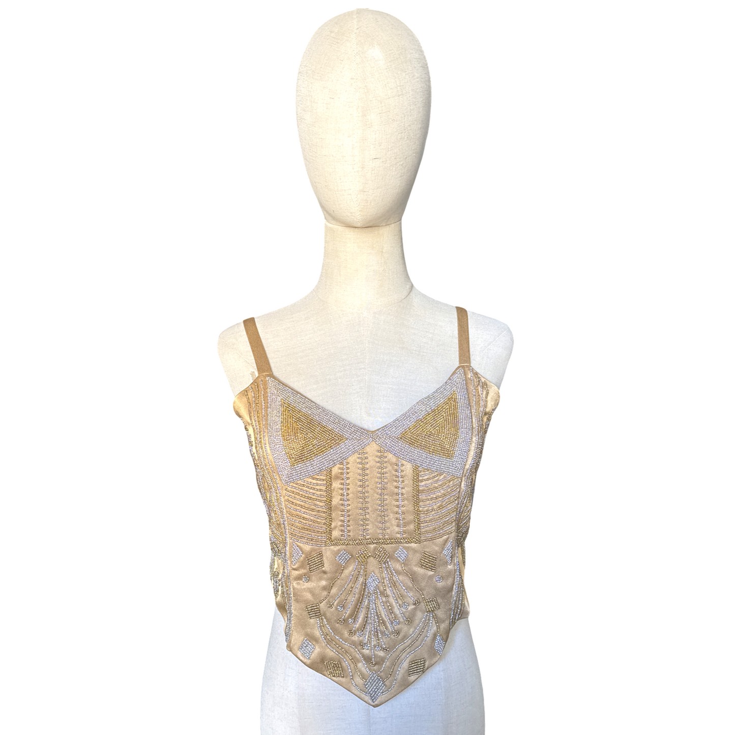 Vintage Celestial Beaded Cropped Cami