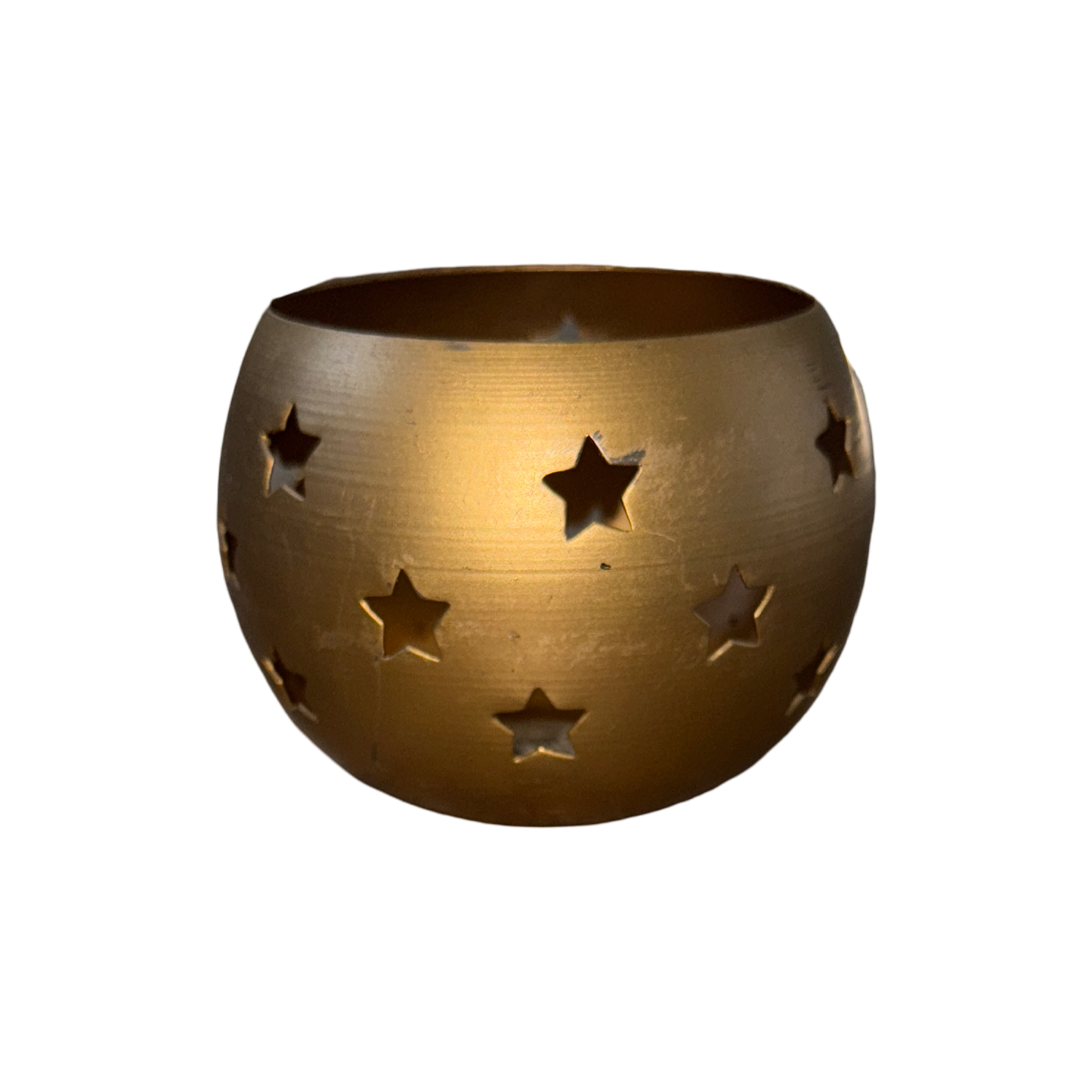 Vintage Brass Celestial Star Candle Holder