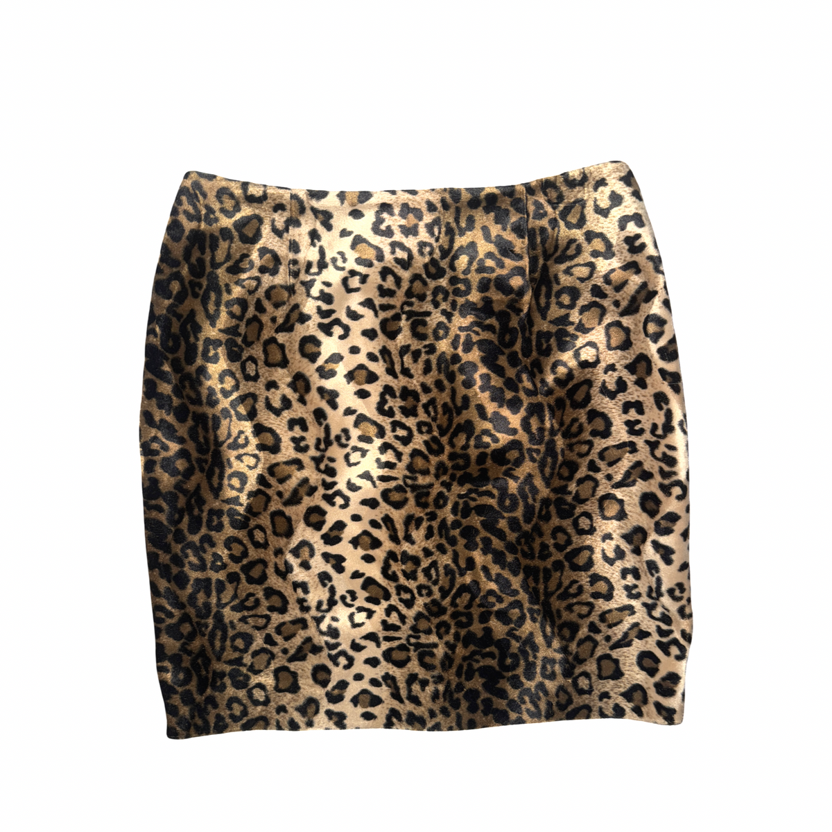 Vintage Leopard Faux Fur Skirt