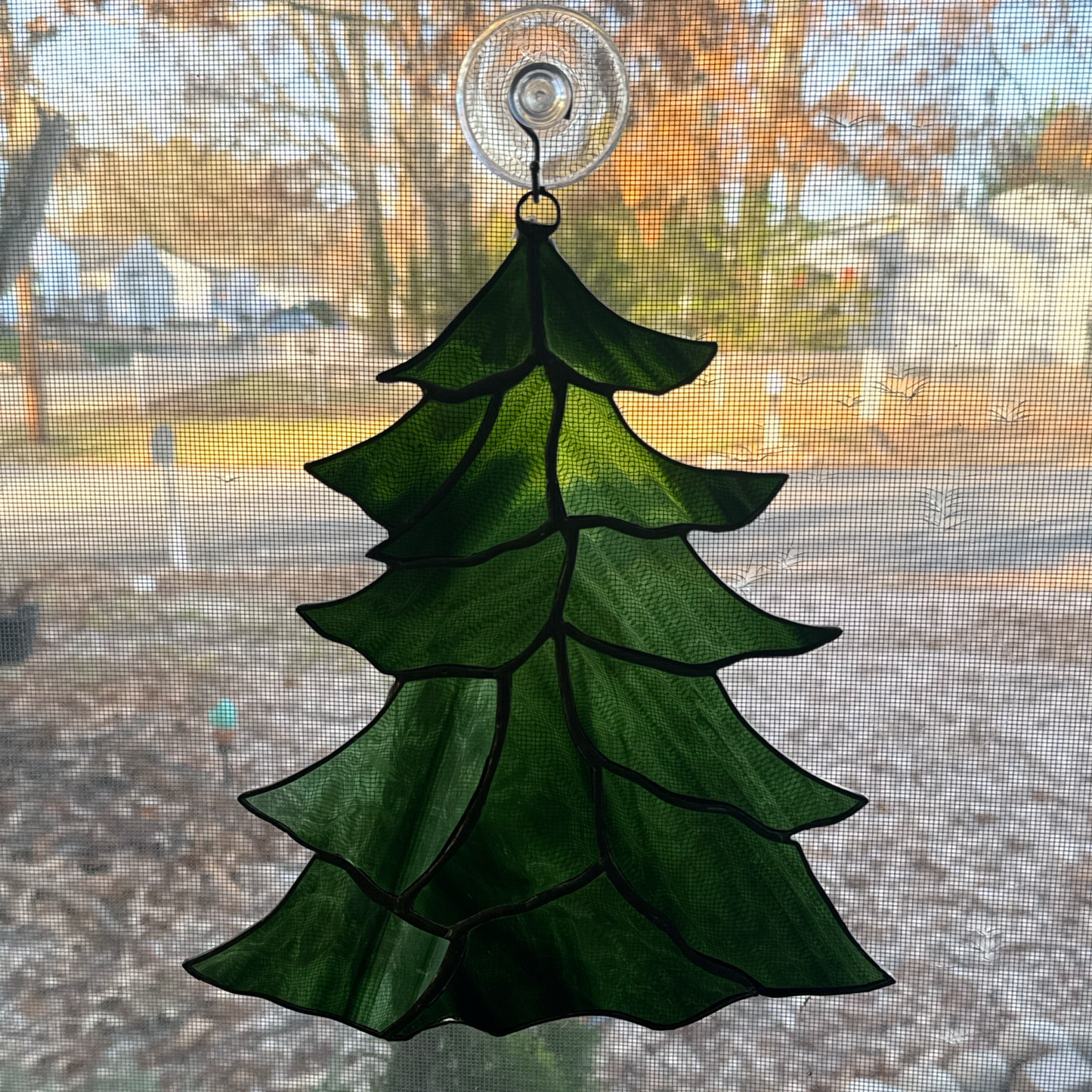 Vintage Christmas Tree Stained Glass