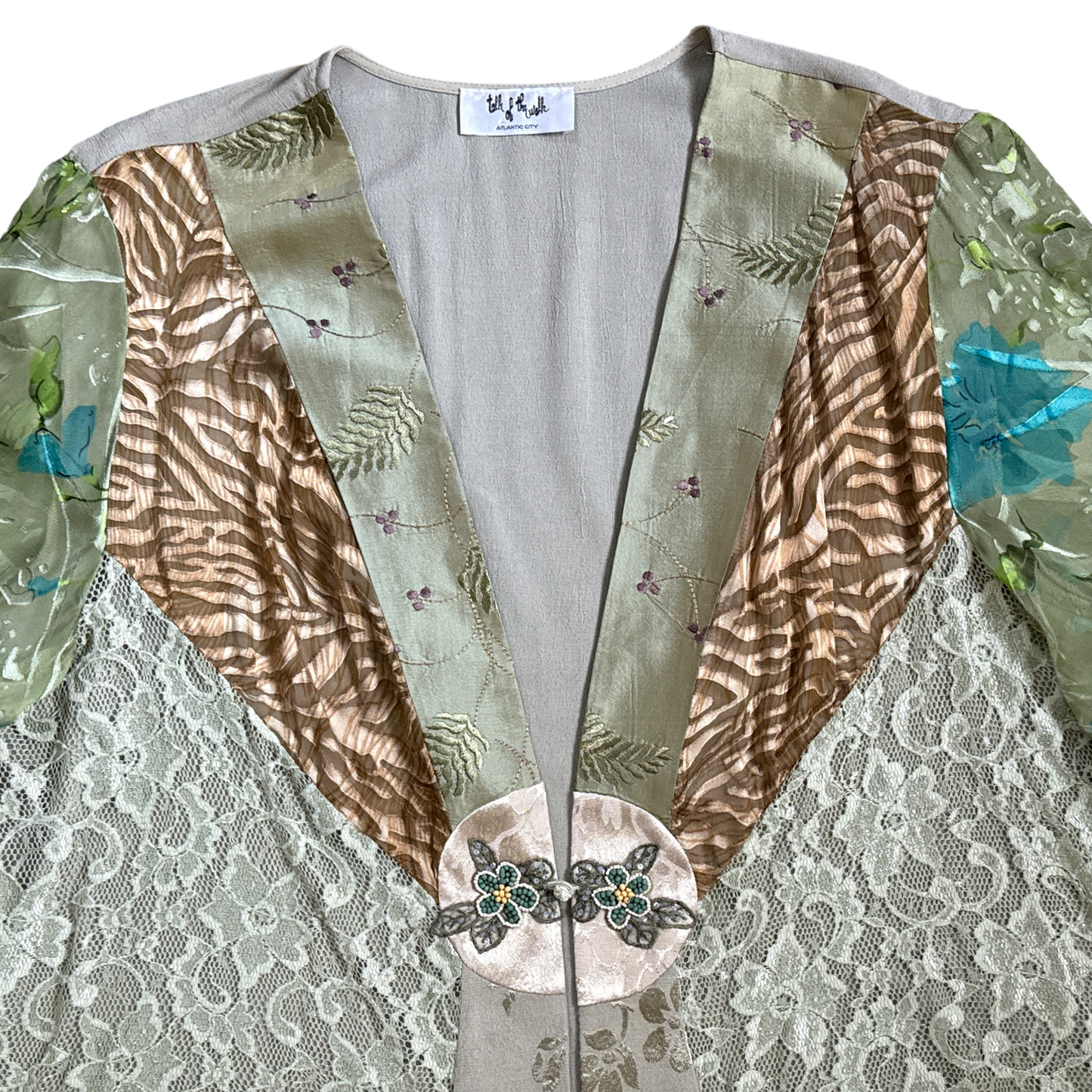Vintage 90s Earthy Beaded Kimono