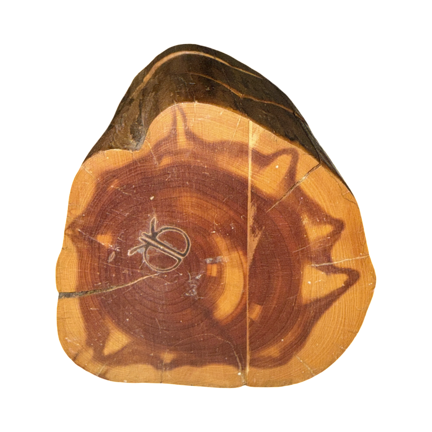 Vintage 70s Wooden Heart Trinket Box